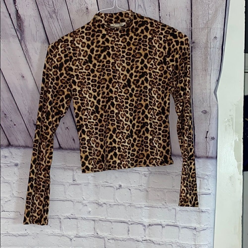 Olivia Rae leopard blouse  